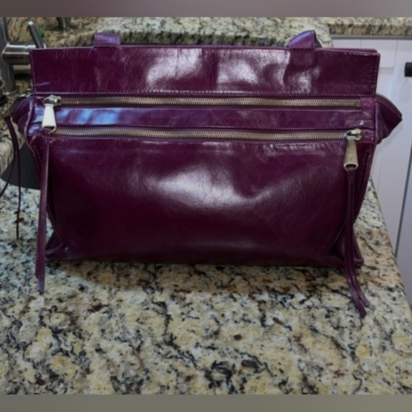 HOBO Handbags - HOBO Borne Zip Top Tote in Rich Purple Smooth Leather